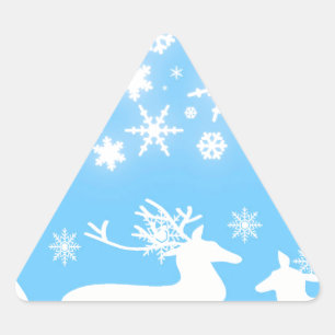 Natuur Landschappen Seizoenen Winter Sneeuwvlok Driehoek Sticker