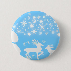 Natuur Landschappen Seizoenen Winter Snowflake Dee Ronde Button 5,7 Cm