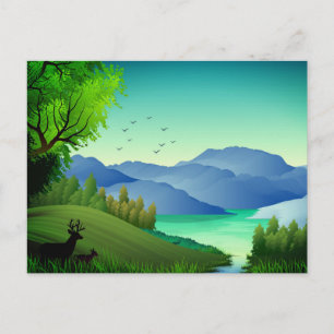 Natuur Landschapsillustratie-46855 Feestdagenkaart
