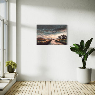Natuur landschapskunstwerk rollend Storm Canvas Afdruk
