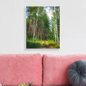 Natuur Landschapslandschap Forest Birch Belarus Canvas Afdruk (Insitu (Woonkamer))