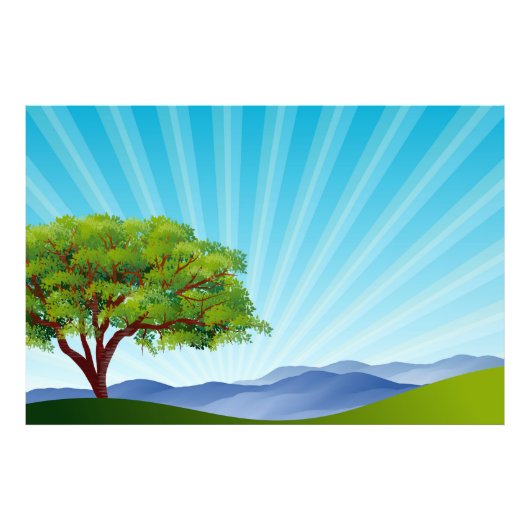 Natuur landschapslandschap foto afdruk (Voorkant)