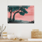 Natuur landschapslandschap poster (Keuken)