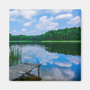 Natuur landschapslandschapsmeer Sky Belarus Magneet