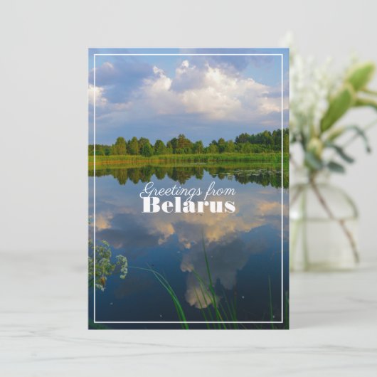 Natuur Landschapslandschapsmeer Wit-Russische plat (Staand voorkant)