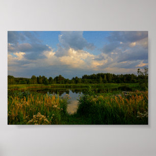 Natuur landschapsmeer Wit-Russisch Poster