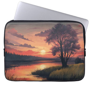 Natuur Landschapsschilderij AI Art Laptop Sleeve