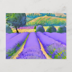 Natuur Lavender-velden Briefkaart