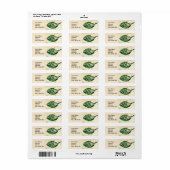 Natuur Leaf Print, gewoon plantain leaf. Etiket (Full Sheet)