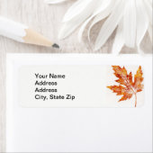 Natuur Leaf Print, groot oranje monsterblad. Etiket (Insitu)