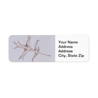Natuur Leaf Print, januari Pin Oak Etiket