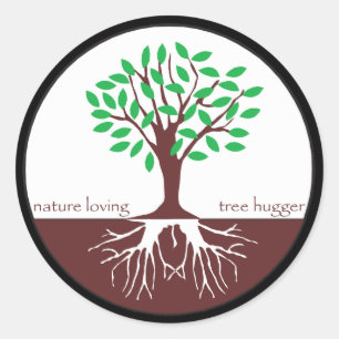 Natuur liefhebberboom ronde sticker