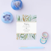 Natuur Liefhebbers Bruiloft Foral Groen Rustiek Bo Flyer (Enkel)