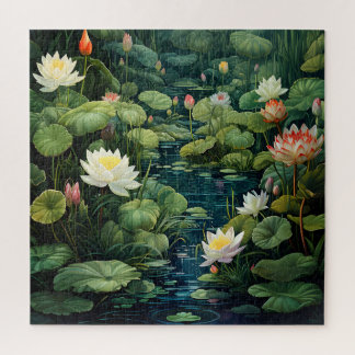 Natuur Lotus Waterlelie Vijverlandschap Legpuzzel