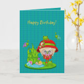 Natuur Lover Frog Faery Kaart (Gele Bloem)