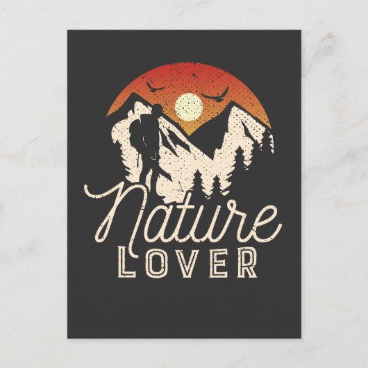  Natuur Lover Mountain Hiking Camping Briefkaart (Voorkant)