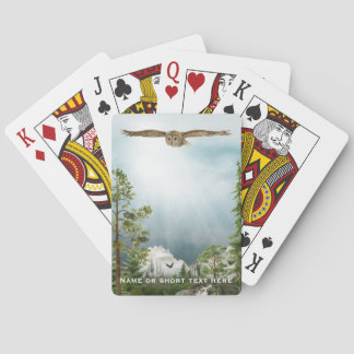 Natuur Lover Mountain Landscape met Monogram Pokerkaarten