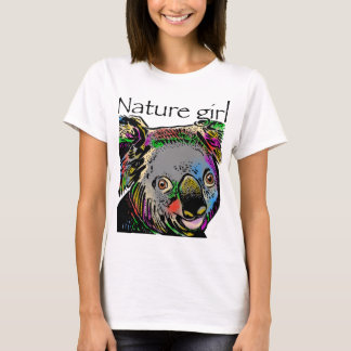 Natuur meisje koala regenboogdieren t-shirt