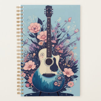 Natuur Melody: Gitaar met Bloemen Details Planner