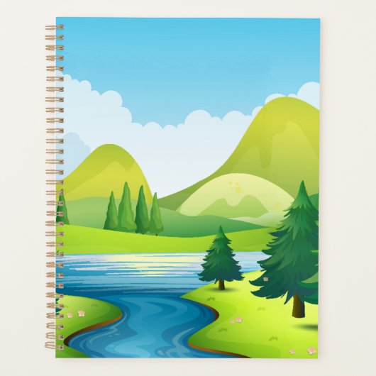 Natuur met de rivier planner (Voorkant)