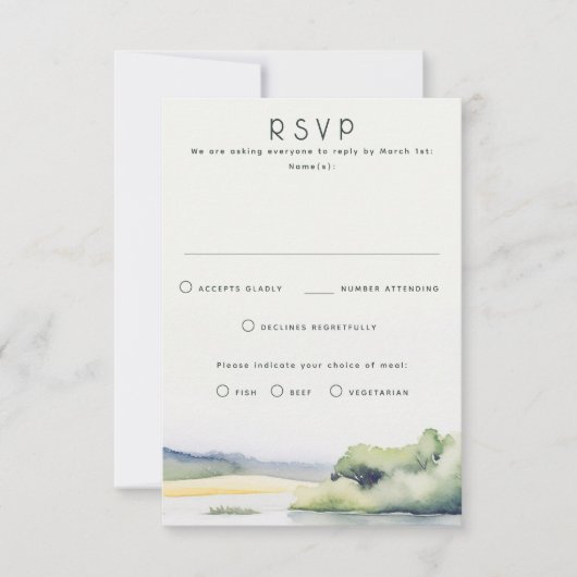 Natuur met Toverdreven RSVP-Kaarten RSVP Kaartje (Voorkant)