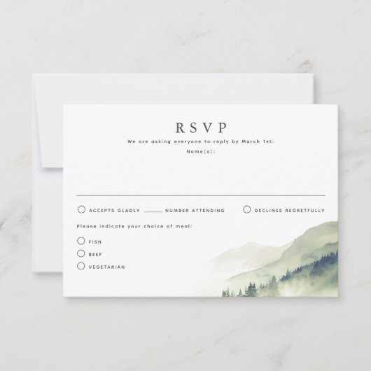 Natuur met Toverdreven RSVP-Kaarten RSVP Kaartje (Voorkant)