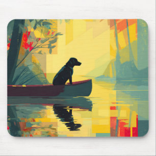 Natuur Minimalistische Zwarte Labrador Kano Muismat