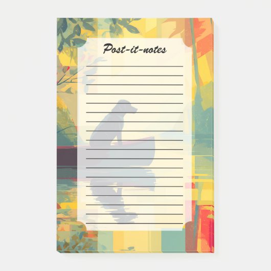 Natuur Minimalistische Zwarte Labrador Kano Post-it® Notes (Voorkant)