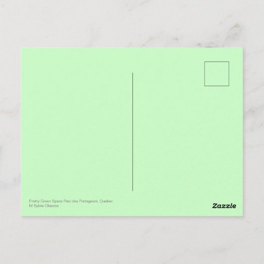 Natuur Misty Meadow Green Space Trees Briefkaart (Achterkant)