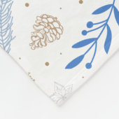 Natuur Modern Botanisch Kerstcadeau Fleece Deken (Hoek)