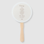 Natuur Mooie Bruine Paarden Trouwprogramma Handwaaier (Achterkant)