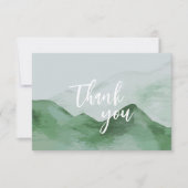 Natuur Mountain Forest Wedding Bedankt kaarten (Voorkant)