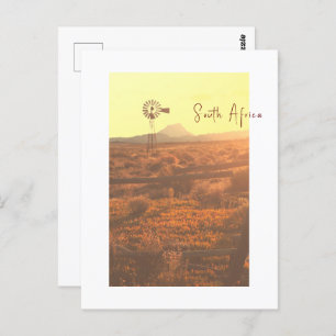 Natuur Mountain South Africa ZA Wind Pump Briefkaart