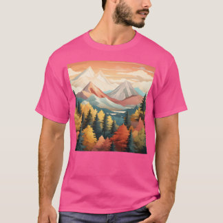 Natuur Mountains Pattern Active T-shirt