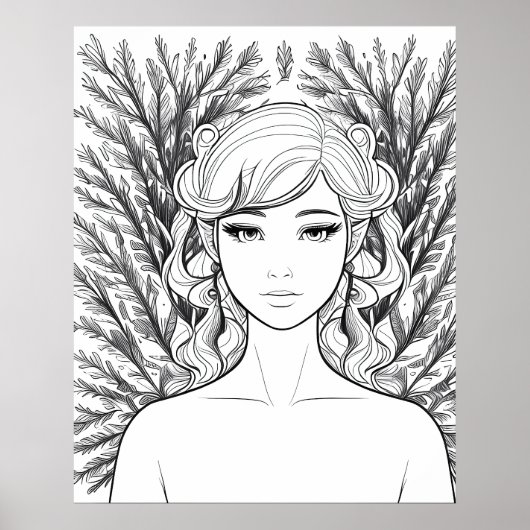 Natuur nimf poster (Voorkant)