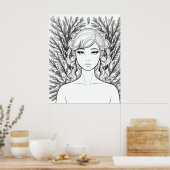 Natuur nimf poster (Keuken)