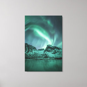 Natuur Noordelijke lampjes Foto Canvas Afdruk