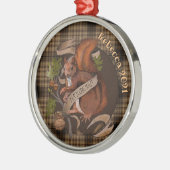 Natuur Nut Squirrel Aangepaste naam Ornament (Links)