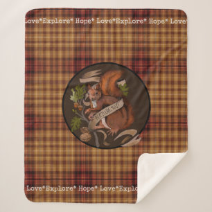 Natuur Nut Squirrel Sherpa Blanket Sherpa Deken