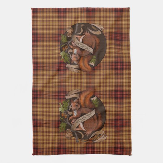 Natuur Nut Squirrel Theedoek (Verticaal)