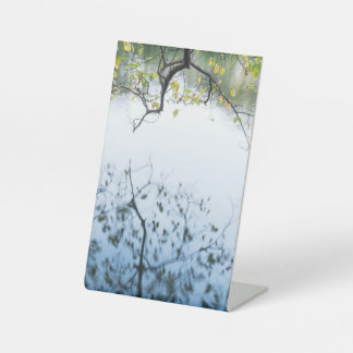 NATUUR-ONTWERP RECLAMEBORD MET VOETSTUK