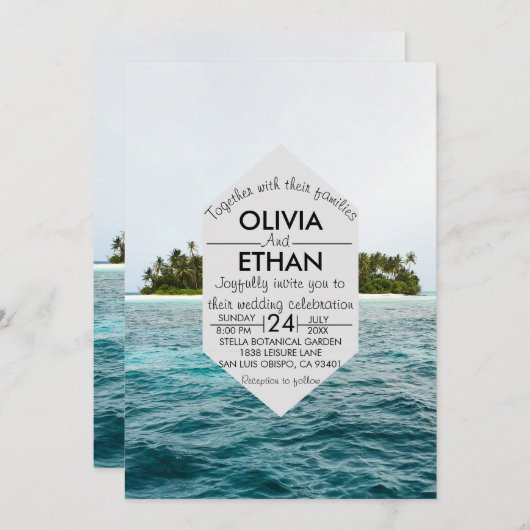 natuur op het eiland Weddenschap Kaart (Voorkant / Achterkant)