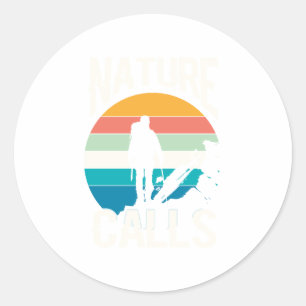 Natuur Oproepen - Omarm het buitenleven Ronde Sticker