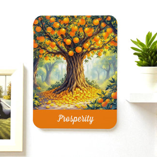 Natuur Oranje Boom Welvaart Overvloed Prosperiteit Magneet