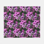 Natuur Paars-Afrikaanse Daisy Flowers Fleece Deken (Voorkant (Horizontaal))