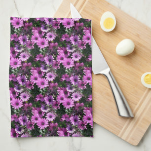 Natuur Paars-Afrikaanse Daisy Flowers Theedoek