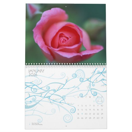 Natuur palet kalender (Jan 2026)