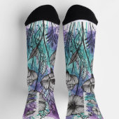 Natuur Palet: Paarse, Blauwgroen en Blauwe pracht Sokken (Top)