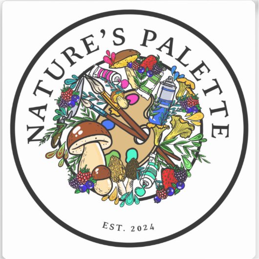 Natuur Palette Vinyl Sticker (Voorkant)
