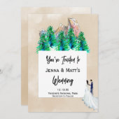 Natuur Park bruiloft uitnodigingen (Voorkant / Achterkant)